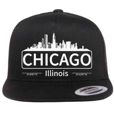Chicago Illinois Skyline Travel To Chicago Love Flatbill Hat