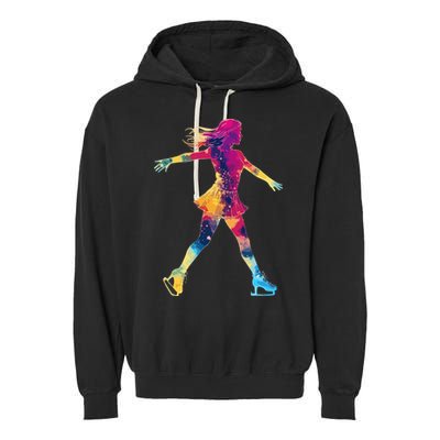 Cute Ice Skating Skater Figure Skating Garment-Dyed Fleece Hoodie