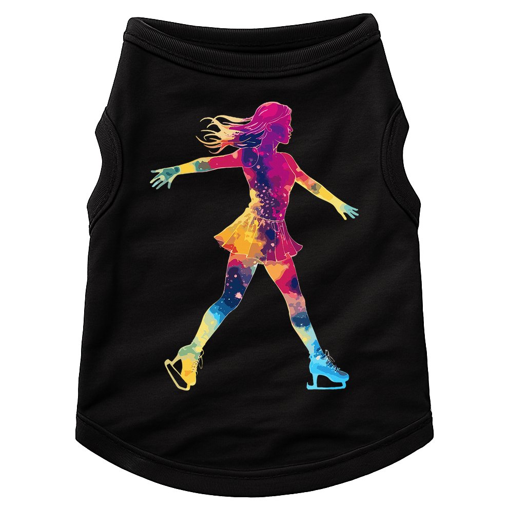 Cute Ice Skating Skater Figure Skating Doggie Tank