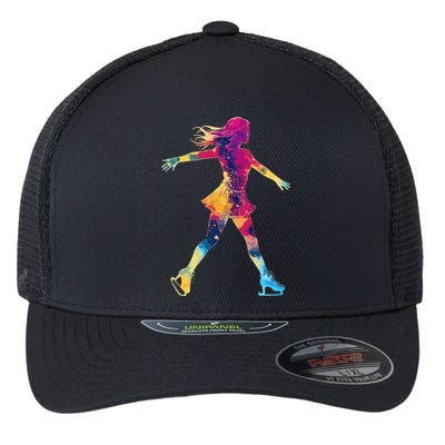 Cute Ice Skating Skater Figure Skating Flexfit Unipanel Trucker Cap