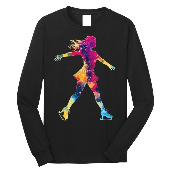 Cute Ice Skating Skater Figure Skating Long Sleeve Shirt