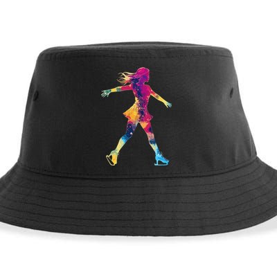 Cute Ice Skating Skater Figure Skating Sustainable Bucket Hat