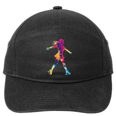 Cute Ice Skating Skater Figure Skating 7-Panel Snapback Hat