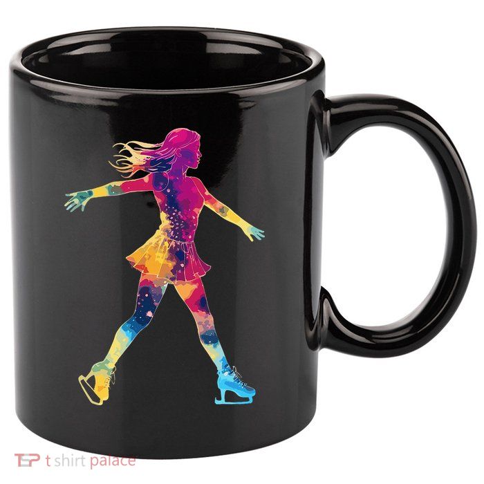 Cute Ice Skating Skater Figure Skating 11oz C Handle Ceramic Mug