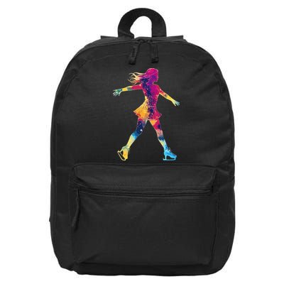 Cute Ice Skating Skater Figure Skating 16 in Basic Backpack