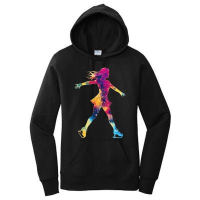 Cute Ice Skating Skater Figure Skating Women's Pullover Hoodie