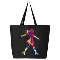 Cute Ice Skating Skater Figure Skating 25L Jumbo Tote