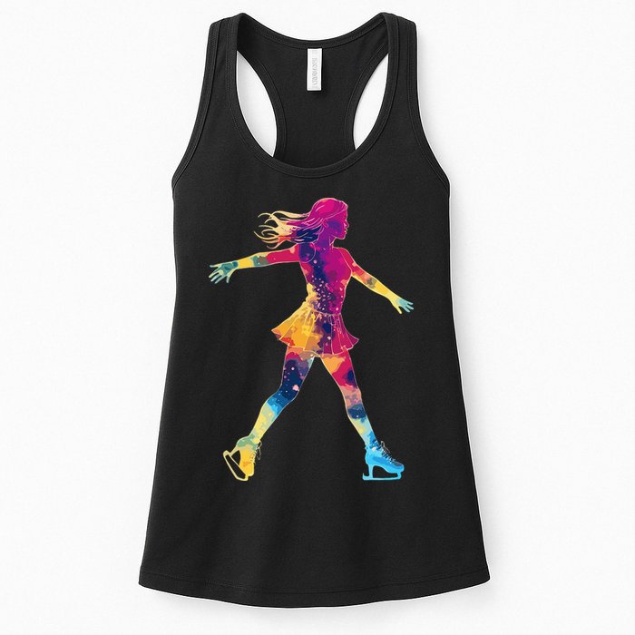 Cute Ice Skating Skater Figure Skating Womens Tank Top