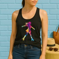 Cute Ice Skating Skater Figure Skating Womens Tank Top