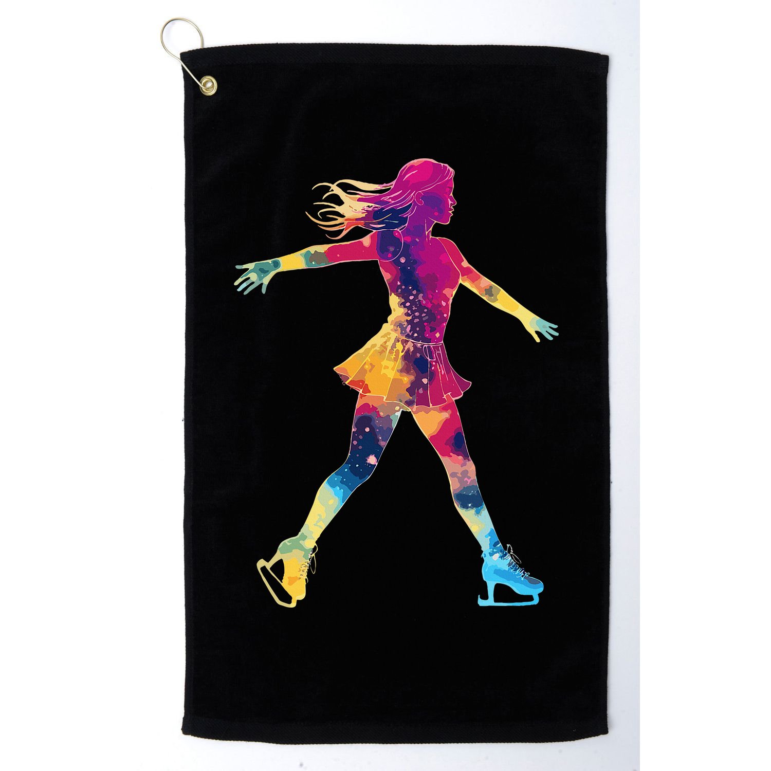 Cute Ice Skating Skater Figure Skating Golf Towel