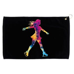 Cute Ice Skating Skater Figure Skating Grommeted Golf Towel