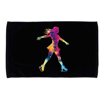 Cute Ice Skating Skater Figure Skating Microfiber Hand Towel