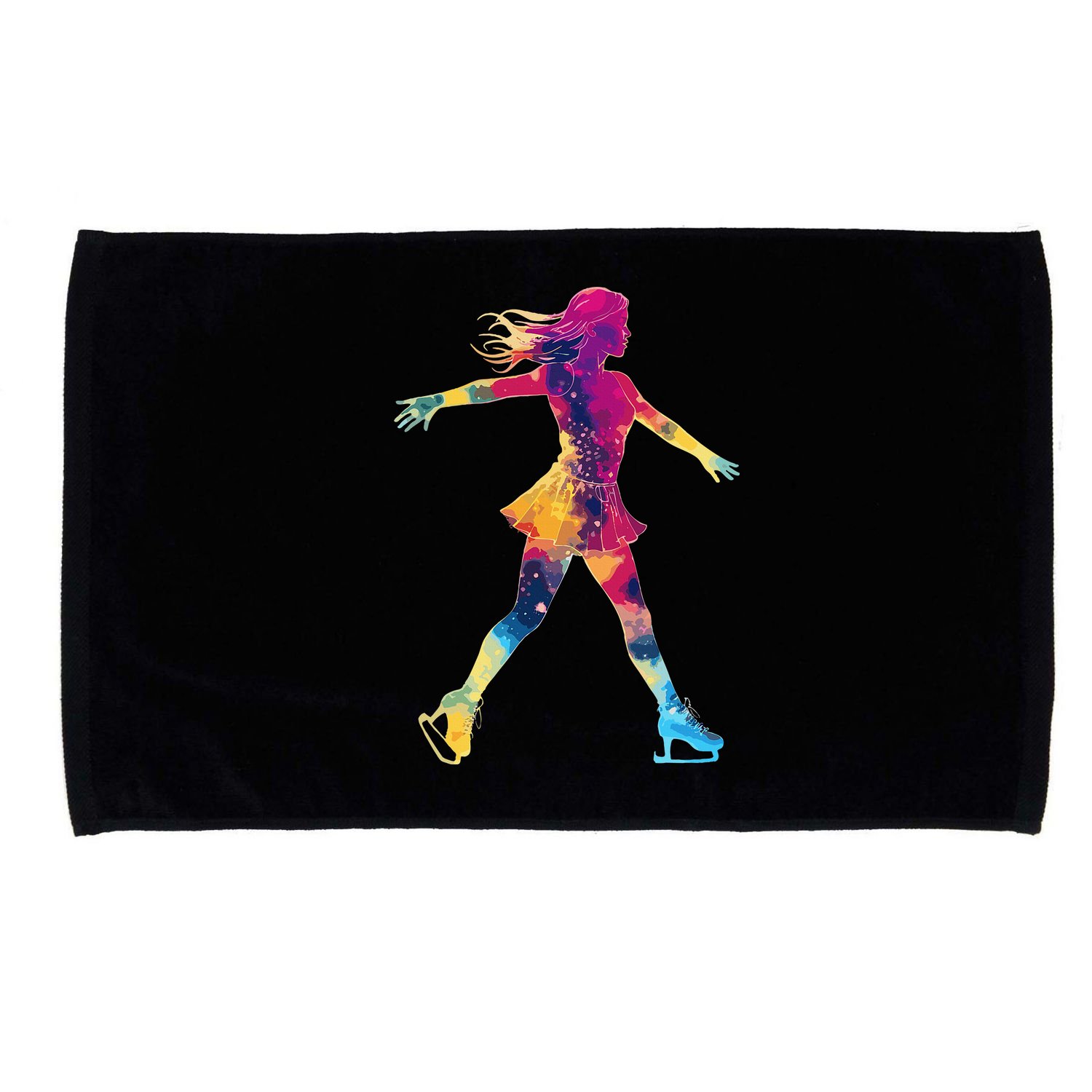 Cute Ice Skating Skater Figure Skating Microfiber Hand Towel