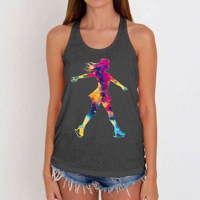 Cute Ice Skating Skater Figure Skating Women's Knotted Racerback Tank