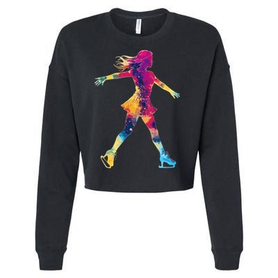 Cute Ice Skating Skater Figure Skating Cropped Pullover Crew