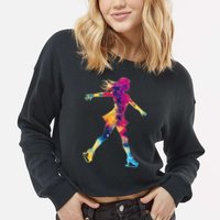 Cute Ice Skating Skater Figure Skating Cropped Pullover Crew