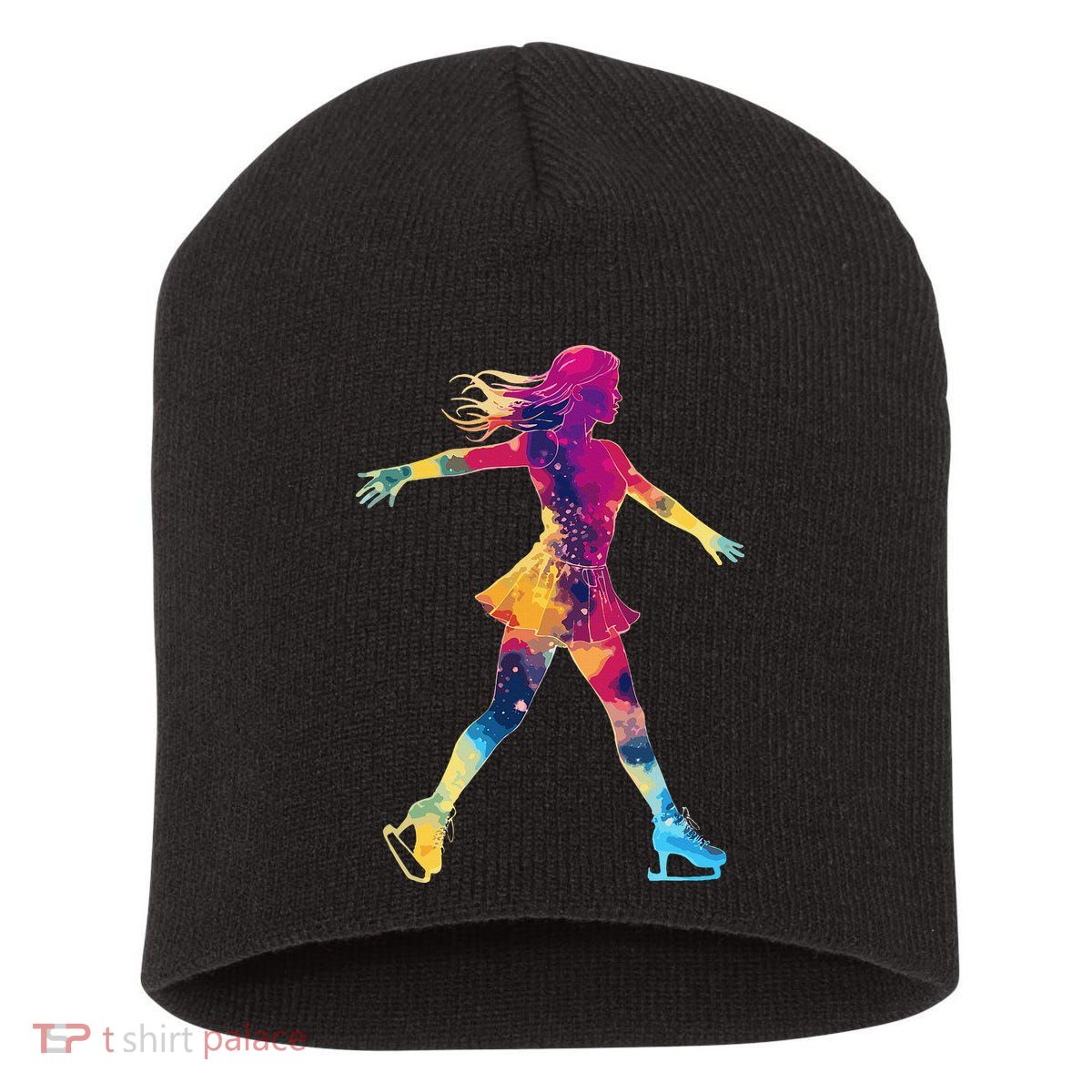 Cute Ice Skating Skater Figure Skating Short Acrylic Beanie