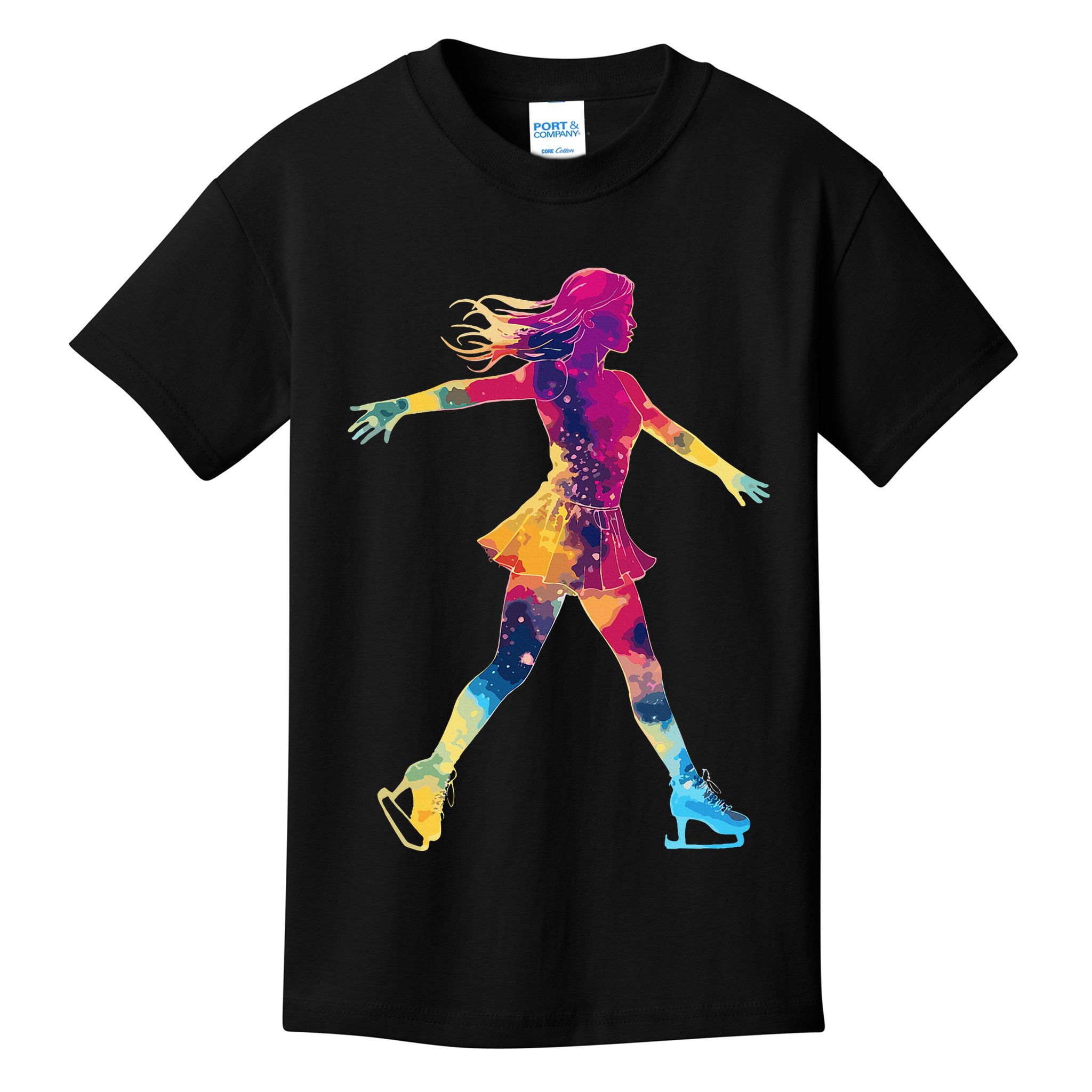 Cute Ice Skating Skater Figure Skating Kids T-Shirt
