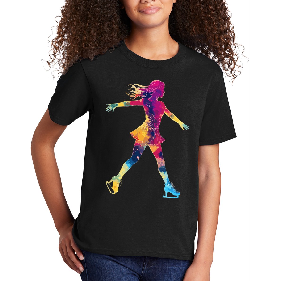 Cute Ice Skating Skater Figure Skating Kids T-Shirt