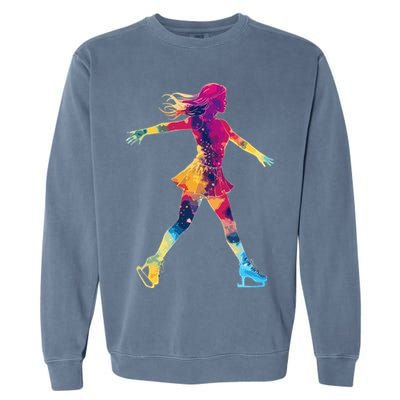 Cute Ice Skating Skater Figure Skating Garment-Dyed Sweatshirt