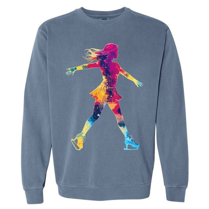 Cute Ice Skating Skater Figure Skating Garment-Dyed Sweatshirt