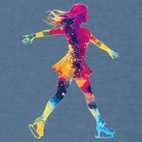 Cute Ice Skating Skater Figure Skating Garment-Dyed Sweatshirt