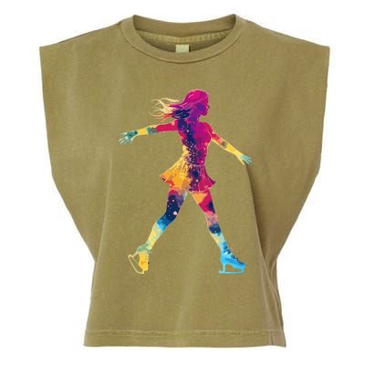 Cute Ice Skating Skater Figure Skating Garment-Dyed Women's Muscle Tee