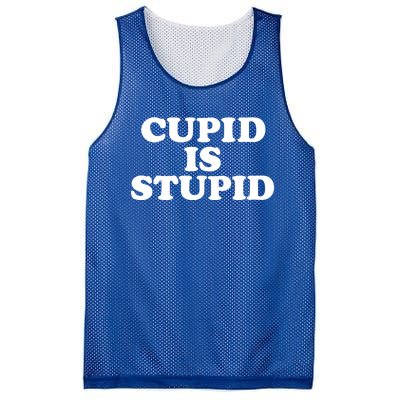 Cupid Is Stupid Anti Valentines Singles Awareness Day Meaningful Gift Mesh Reversible Basketball Jersey Tank