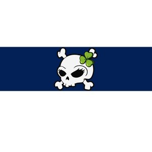 Cute Irish Shamrock Leaf Skull Bumper Sticker