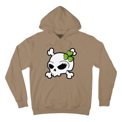 Cute Irish Shamrock Leaf Skull Hoodie