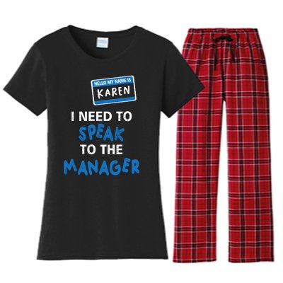 Can I Speak To The Manager Karen Women's Flannel Pajama Set