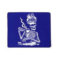 Coffee Ing Skeleton Coffee Messy Bun Halloween Cute Gift Mousepad