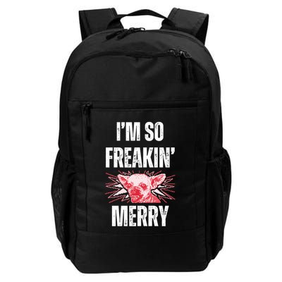 Christmas IM So Freaking Merry Scary Chihuahua Dog Gift Backpack