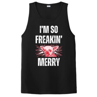 Christmas IM So Freaking Merry Scary Chihuahua Dog Gift PosiCharge Competitor Tank