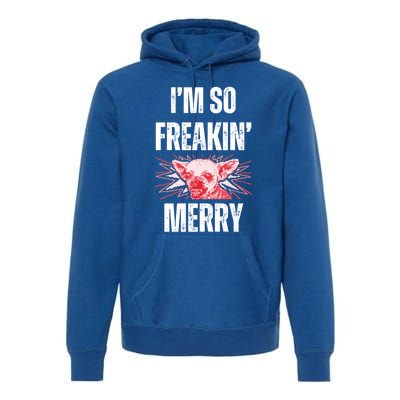 Christmas IM So Freaking Merry Scary Chihuahua Dog Gift Premium Hoodie