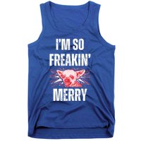 Christmas IM So Freaking Merry Scary Chihuahua Dog Gift Tank Top