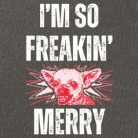 Christmas IM So Freaking Merry Scary Chihuahua Dog Gift Cotton Canvas Backpack