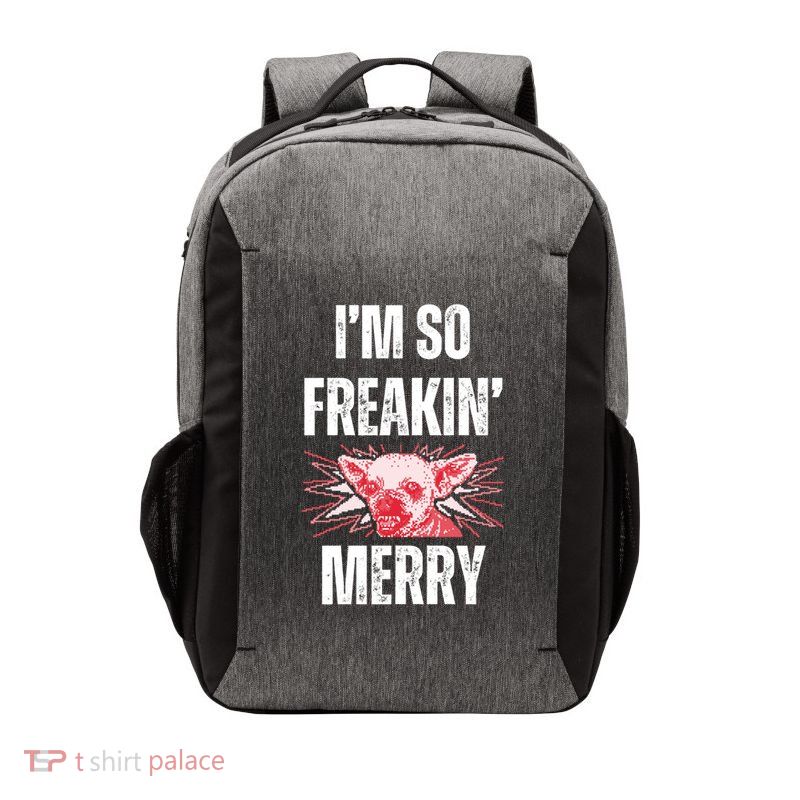 Christmas IM So Freaking Merry Scary Chihuahua Dog Gift Vector Backpack