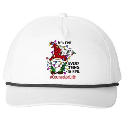 Counselorlife It S Fine I Am Fine Every Thing Is Fine Cute Gift Snapback Five-Panel Rope Hat