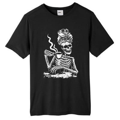 Coffee Ing Skeleton Lazy Diy Halloween Costume Gift Tall Fusion ChromaSoft Performance T-Shirt