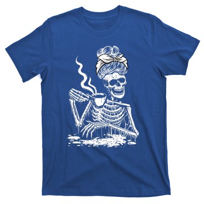 Coffee Ing Skeleton Lazy Diy Halloween Costume Gift T-Shirt