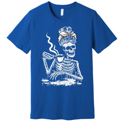 Coffee Ing Skeleton Lazy Diy Halloween Costume Gift Premium T-Shirt