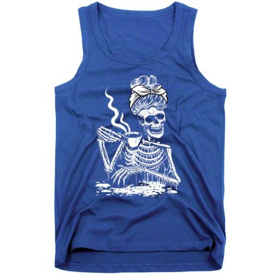 Coffee Ing Skeleton Lazy Diy Halloween Costume Gift Tank Top