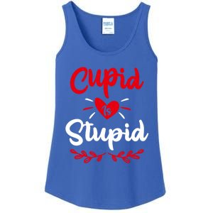 Cupid Is Stupid Funny Anti Valentine's Day Joke Enthusiast Meaningful Gift Ladies Essential Tank