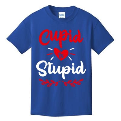 Cupid Is Stupid Funny Anti Valentine's Day Joke Enthusiast Meaningful Gift Kids T-Shirt