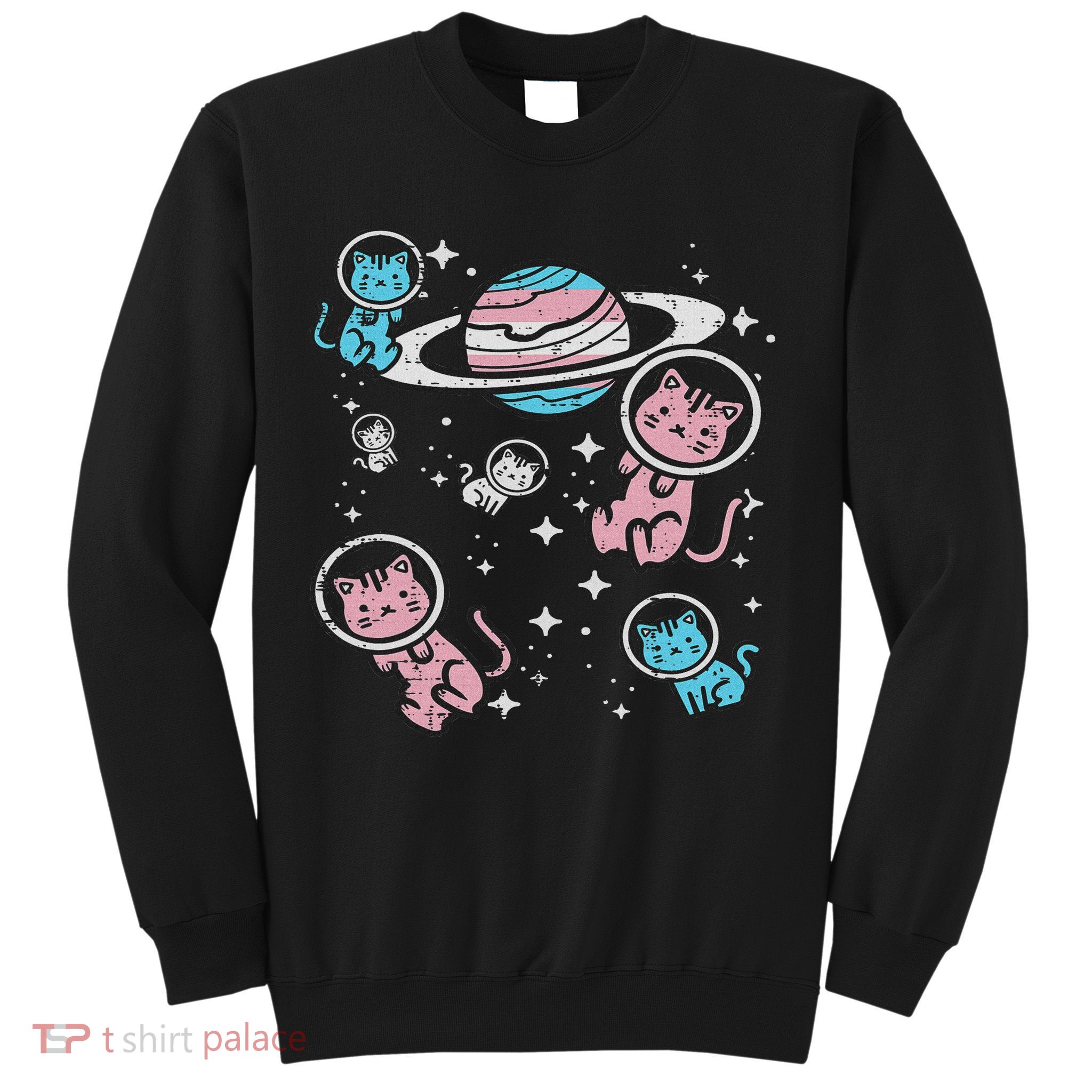 Cats In Space Transsexual Pride Month Lgbt Sweatshirt