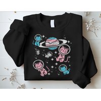 Cats In Space Transsexual Pride Month Lgbt Sweatshirt