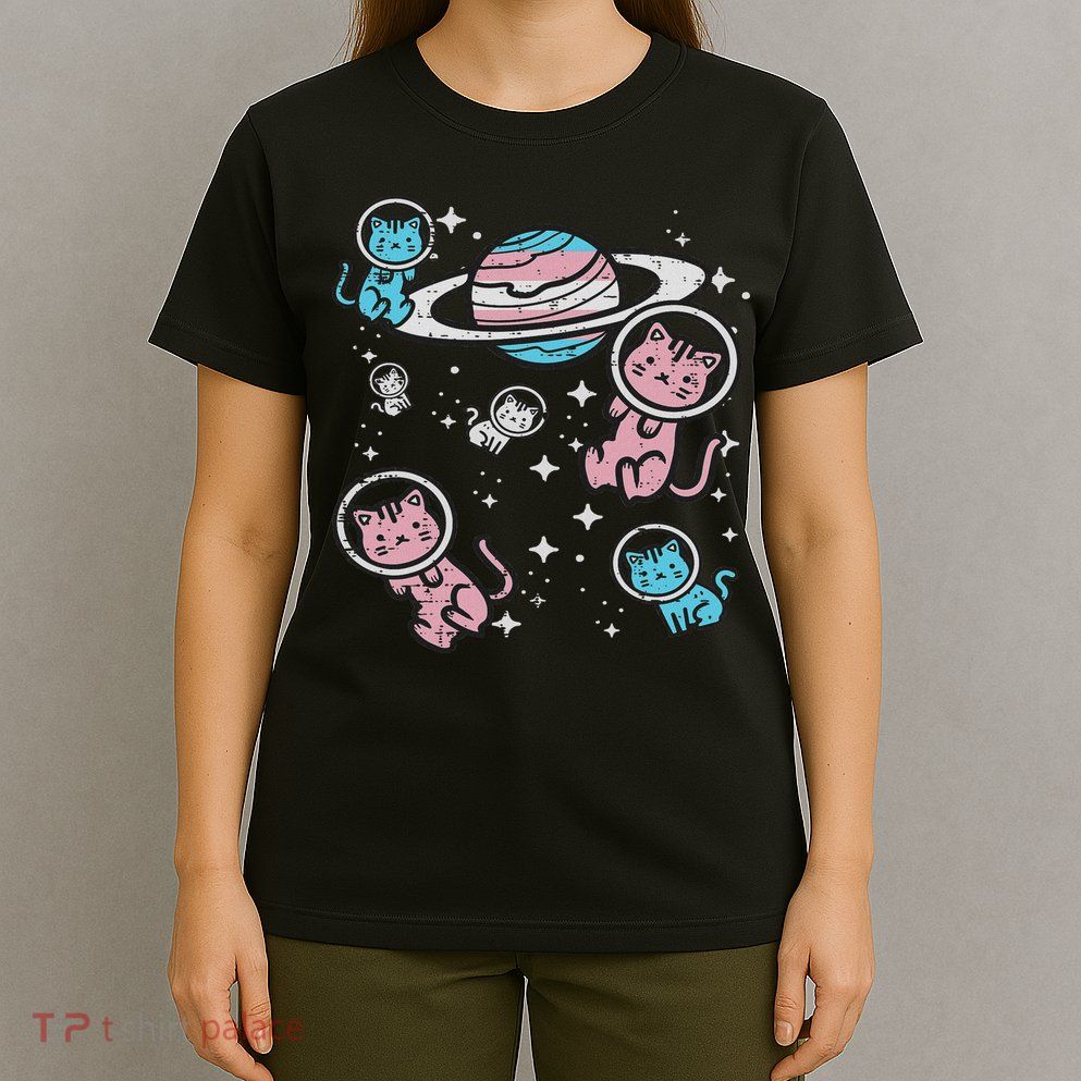 Cats In Space Transsexual Pride Month Lgbt T-Shirt