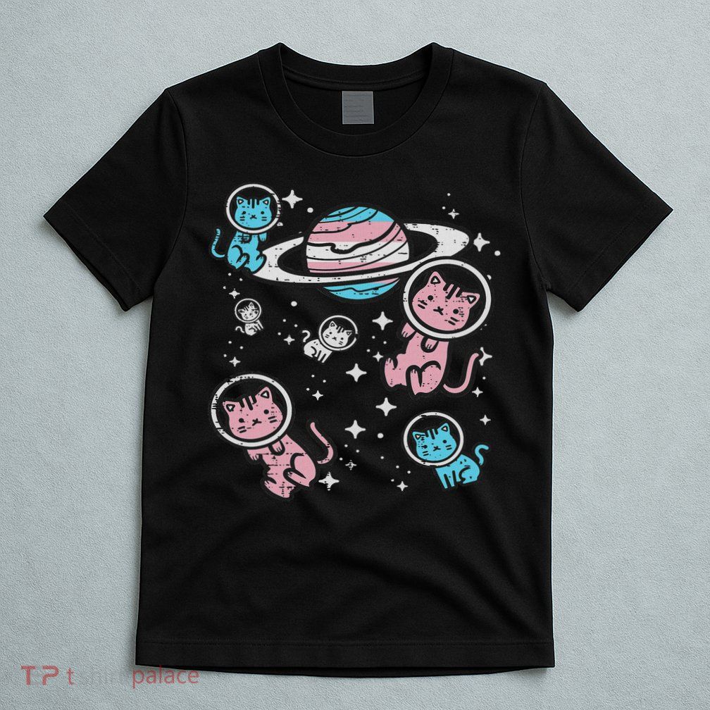 Cats In Space Transsexual Pride Month Lgbt T-Shirt
