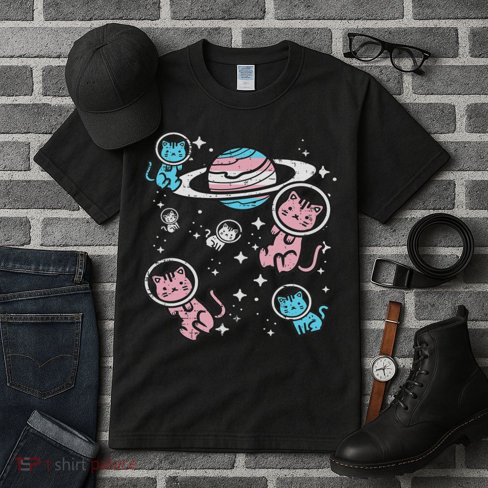 Cats In Space Transsexual Pride Month Lgbt Tall T-Shirt